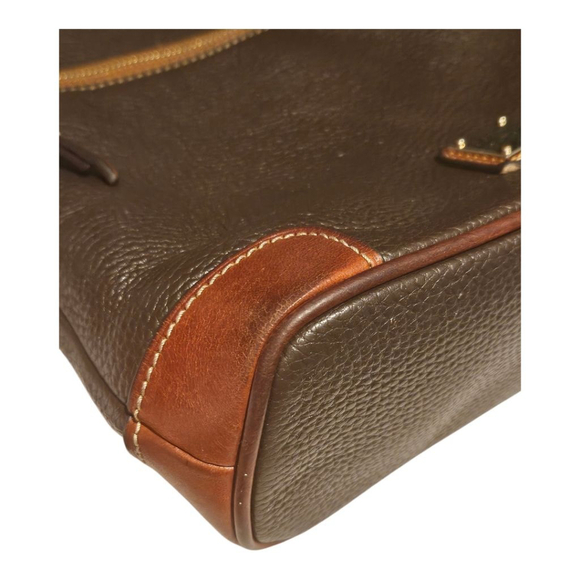 Dooney & Bourke Brown Tan Leather Crossbody Bag Size Medium - Picture 6 of 16